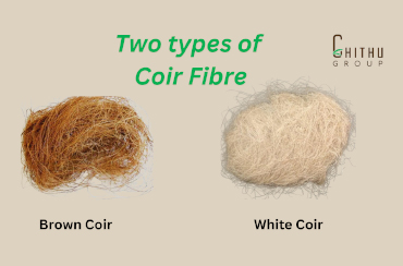 What are the two types of coir fibre